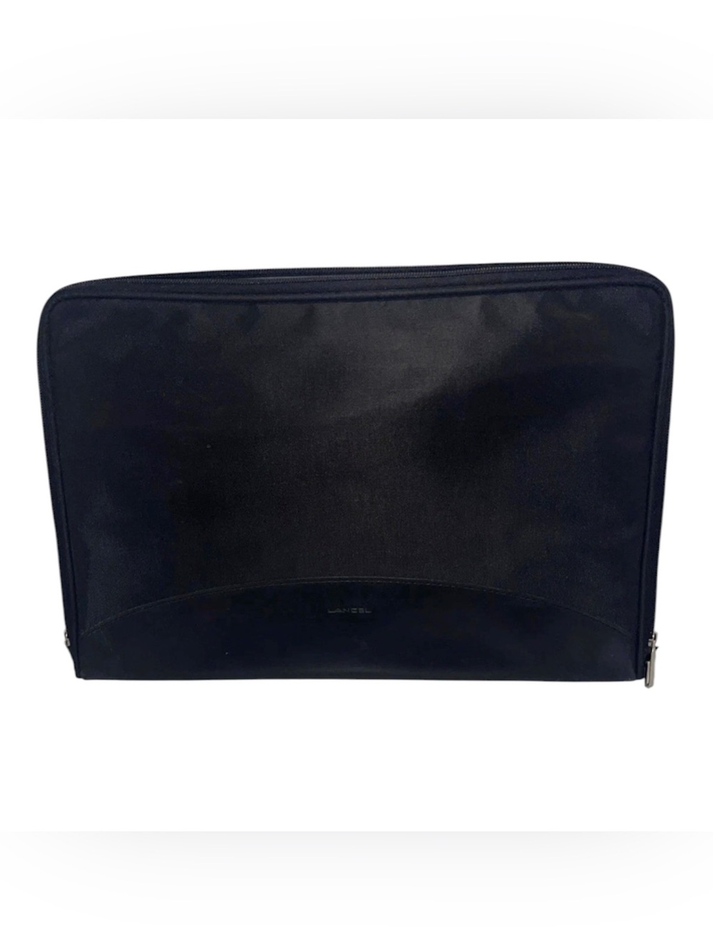 Lancel Black Laptop/Portfolio Soft Zip Case 15X11”